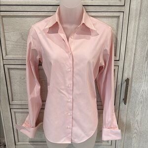 Brooks Brothers 346 Pink French cuff non iron button down